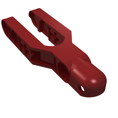 Part 57515 - Technic, Steering Arm 6 x 2 with Tow Ball Socket Rounded, Chamfered - De BrickPlaats