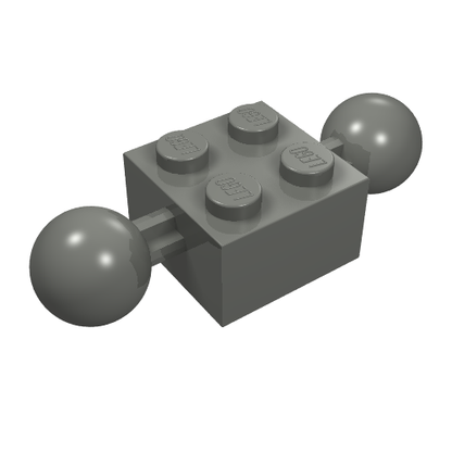 Part 57908 - Technic, Brick Modified 2 x 2 with 2 Ball Joints - De BrickPlaats