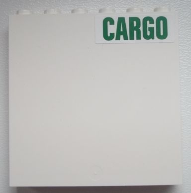 Part 59349pb070R - Panel 1 x 6 x 5 with Green 'CARGO' Pattern Upper Right (Sticker) - Set 60020 - De BrickPlaats