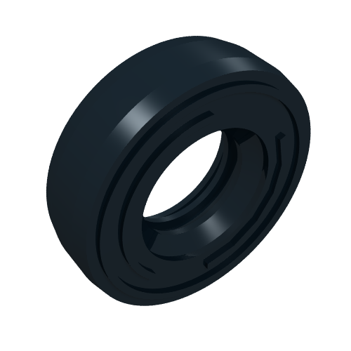 Part 59895 - Tire 14mm D. x 4mm Smooth Small Single with Number Embossed on Side - De BrickPlaats