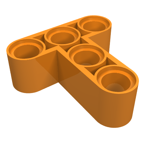 Part 60484 - Technic, Liftarm, Modified T-Shape Thick 3 x 3 - De BrickPlaats