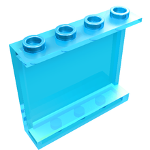 Part 60581 - Panel 1 x 4 x 3 with Side Supports - Hollow Studs - De BrickPlaats
