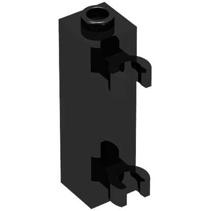 Part 60583b - Brick, Modified 1 x 1 x 3 with 2 Clips (Vertical Grip) - Hollow Stud - De BrickPlaats