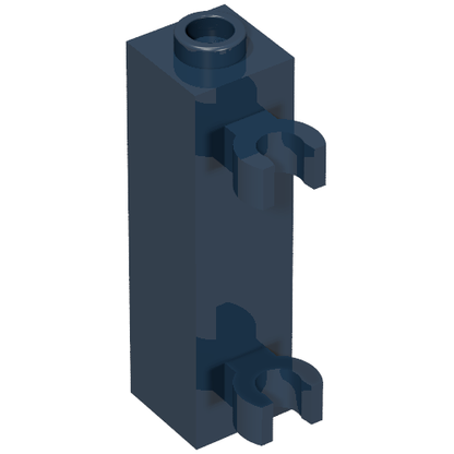 Part 60583b - Brick, Modified 1 x 1 x 3 with 2 Clips (Vertical Grip) - Hollow Stud - De BrickPlaats