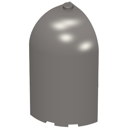 Part 6059 - Panel 3 x 3 x 6 Corner Convex with Curved Top - De BrickPlaats