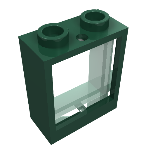 Part 60592c01 - Window 1 x 2 x 2 Flat Front with Trans-Clear Glass (60592 / 60601) - De BrickPlaats