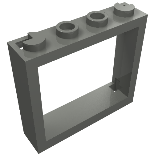 Part 60594 - Window 1 x 4 x 3 - No Shutter Tabs - De BrickPlaats