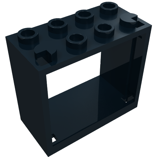 Part 60598 - Window 2 x 4 x 3 - Hollow Studs - De BrickPlaats