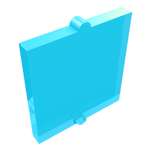 Part 60601 - Glass for Window 1 x 2 x 2 Flat Front - De BrickPlaats
