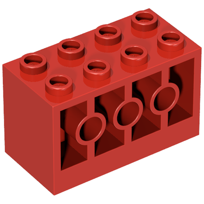 Part 6061 - Brick, Modified 2 x 4 x 2 with Holes on Sides - De BrickPlaats