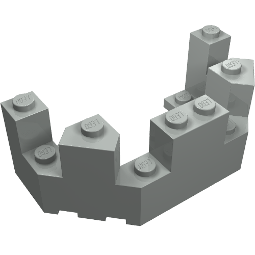 Part 6066 - Castle Turret Top 4 x 8 x 2 1/3 - De BrickPlaats