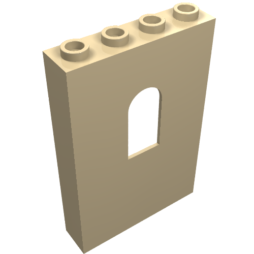 Part 60808 - Panel 1 x 4 x 5 Wall with Window - De BrickPlaats