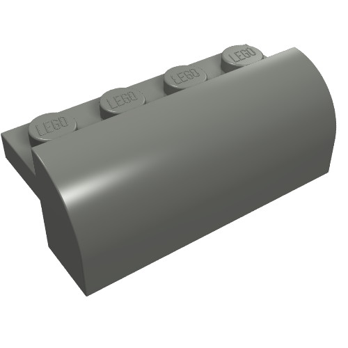 Part 6081 - Slope, Curved 2 x 4 x 1 1/3 with 4 Recessed Studs - De BrickPlaats