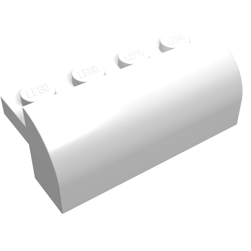 Part 6081 - Slope, Curved 2 x 4 x 1 1/3 with 4 Recessed Studs - De BrickPlaats