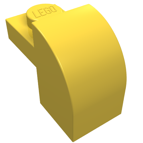 Part 6091 - Slope, Curved 2 x 1 x 1 1/3 with Recessed Stud - De BrickPlaats
