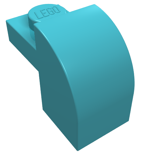 Part 6091 - Slope, Curved 2 x 1 x 1 1/3 with Recessed Stud - De BrickPlaats