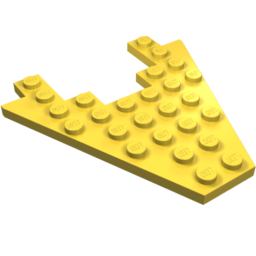 Part 6104 - Wedge, Plate 8 x 8 with 3 x 4 Cutout - De BrickPlaats
