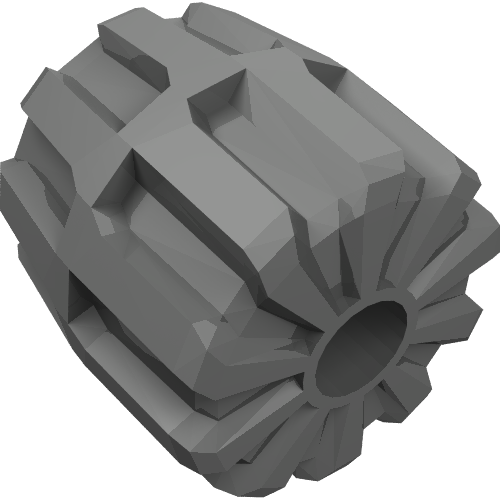 Part 6118 - Wheel Hard Plastic Small (22mm D. x 24mm) - De BrickPlaats