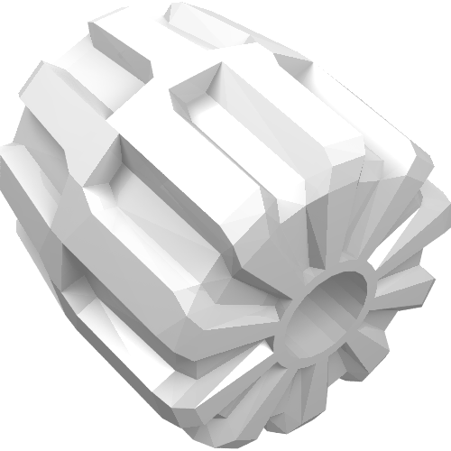 Part 6118 - Wheel Hard Plastic Small (22mm D. x 24mm) - De BrickPlaats