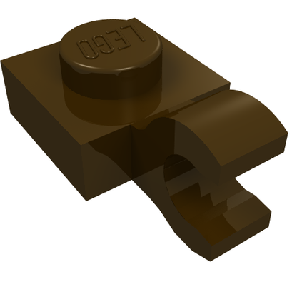Part 61252 - Plate, Modified 1 x 1 with Open O Clip (Horizontal Grip) - De BrickPlaats