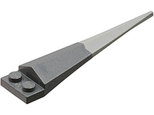 Part 61406pb03 - Plate, Modified 1 x 2 with Angular Extension with Molded Flexible Light Bluish Gray Tip Pattern - De BrickPlaats