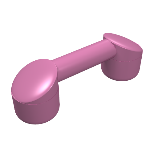 Part 6190 - Bar 1 x 3 with 2 Stud Receptacles (Radio Handle / Telephone Handset) - De BrickPlaats