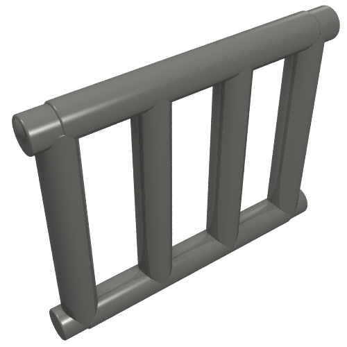 Part 62113 - Bar 1 x 4 x 3 Grille with End Protrusions - De BrickPlaats