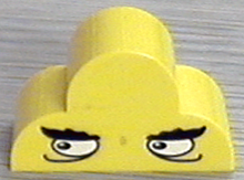 Part 6216pb02 - Slope, Curved 4 x 2 x 2 Triple with Eyes Monster Pattern - De BrickPlaats