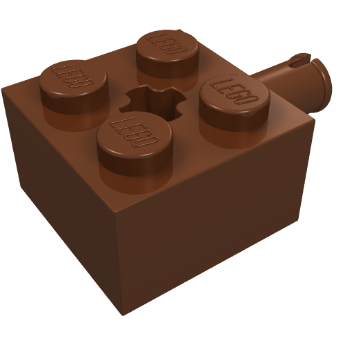 Part 6232 - Brick, Modified 2 x 2 with Pin and Axle Hole - De BrickPlaats