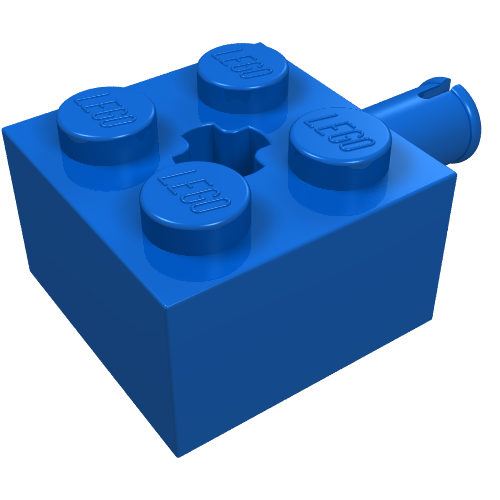 Part 6232 - Brick, Modified 2 x 2 with Pin and Axle Hole - De BrickPlaats