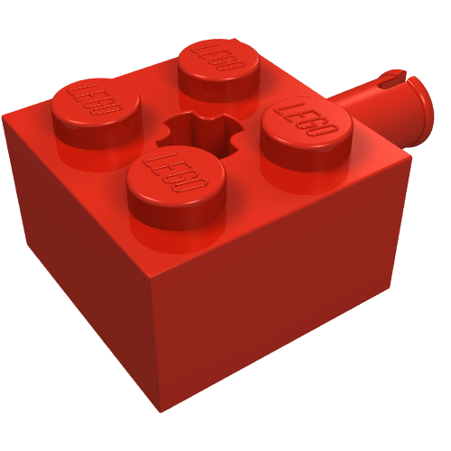 Part 6232 - Brick, Modified 2 x 2 with Pin and Axle Hole - De BrickPlaats