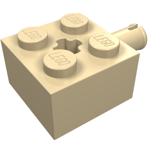 Part 6232 - Brick, Modified 2 x 2 with Pin and Axle Hole - De BrickPlaats