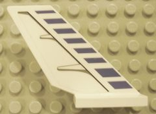 Part 6239pb020R - Tail Shuttle with Blue Stripes and Black Contour Pattern on Right Side (Sticker) - Set 7700 - De BrickPlaats