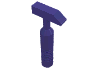 Part 6246b - Minifigure, Utensil Tool Cross Pein Hammer - 6-Rib Handle - De BrickPlaats