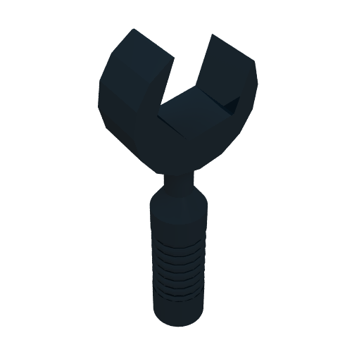 Part 6246e - Minifigure, Utensil Tool Open End Wrench - 6-Rib Handle - De BrickPlaats