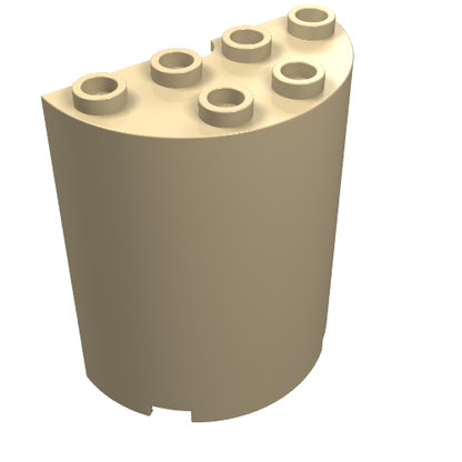 Part 6259 - Cylinder Half 2 x 4 x 4 - De BrickPlaats