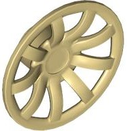 Part 62701 - Wheel Cover 9 Spoke - 24mm D. - for Wheels 55982 and 56145 - De BrickPlaats
