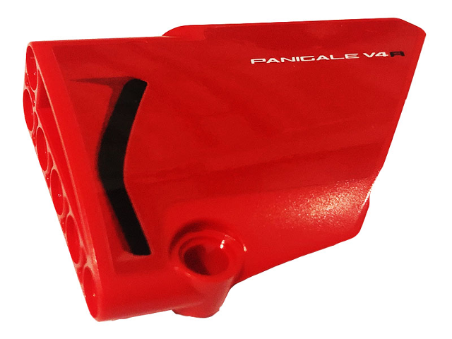 Part 64680pb028 - Technic, Panel Fairing #14 Large Short Smooth, Side B with 'PANIGALE V4R' and Black Air Intake Pattern (Sticker) - Set 42107 - De BrickPlaats