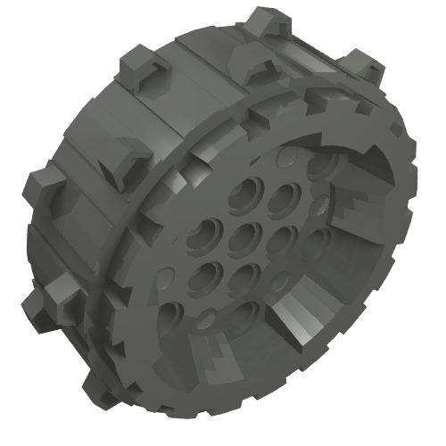 Part 64711 - Wheel Hard Plastic with Small Cleats - De BrickPlaats