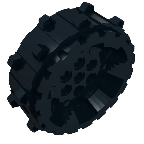 Part 64711 - Wheel Hard Plastic with Small Cleats - De BrickPlaats