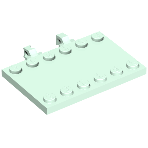 Part 65133 - Hinge Plate 4 x 6 Locking Dual 1 Finger on Side - De BrickPlaats