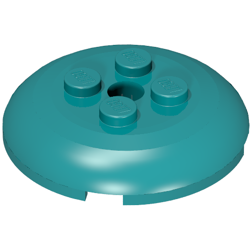 Part 65138 - Brick, Round 4 x 4 x 2/3 Dome Top with Hole - De BrickPlaats