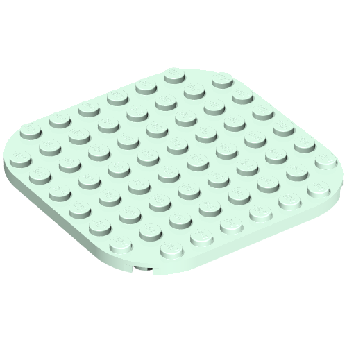Part 65140 - Plate, Round 8 x 8 with Rounded Corners - De BrickPlaats