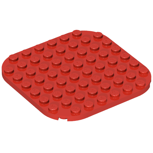 Part 65140 - Plate, Round 8 x 8 with Rounded Corners - De BrickPlaats