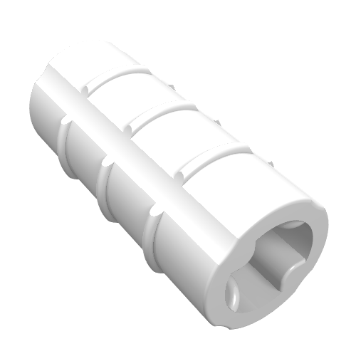 Part 6538b - Technic, Axle Connector 2L (Ridged with x Hole x Orientation) - De BrickPlaats