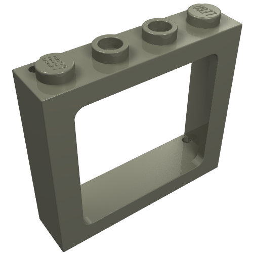 Part 6556 - Window 1 x 4 x 3 Train - 2 Hollow Studs and 2 Solid Studs - De BrickPlaats