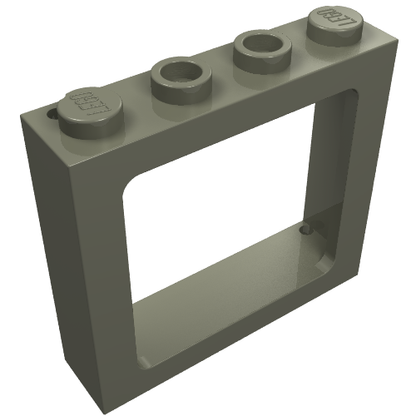 Part 6556 - Window 1 x 4 x 3 Train - 2 Hollow Studs and 2 Solid Studs - De BrickPlaats