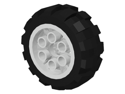 Part 6582c01 - Wheel 20 x 30 Balloon Medium, with Black Tire 20 x 30 Balloon Medium (6582 / 6581) - De BrickPlaats
