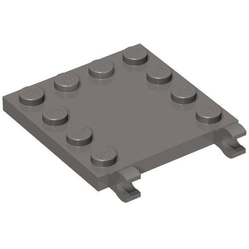 Part 66252 - Tile, Modified 4 x 4 with Studs on Edges and 2 Open O Clips (Horizontal Grip) - De BrickPlaats