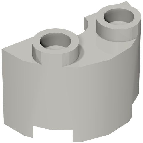 Part 68013 - Cylinder Half 1 x 2 x 1 - De BrickPlaats